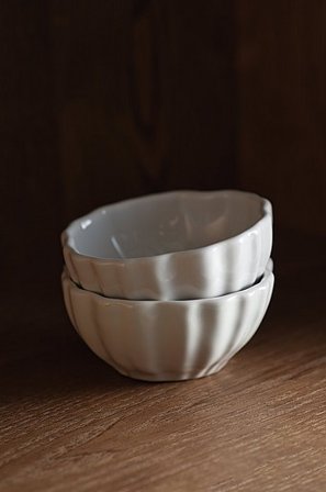 Jotex - Kom 2-pak ø 13 Cm Wit Wit - BONNIE - Koop Schalen bij Jotex