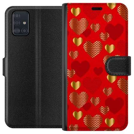 Kompatibelt Plånboksfodral till Samsung Samsung Galaxy A51 GoldenHearts