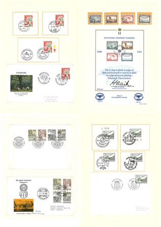 Danmark - Stor Samling af FDC i 12 ringbind og 1 pose