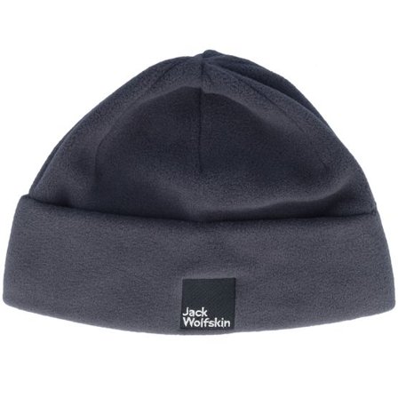Jack Wolfskin - Grå cuff Beanie - Kids Spirit Fleece Beanie Youth Phantom Cuff @ Hatstore