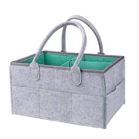 Babybleie Caddy Organizer Kurv Filt Bærbar Barnehage Bag