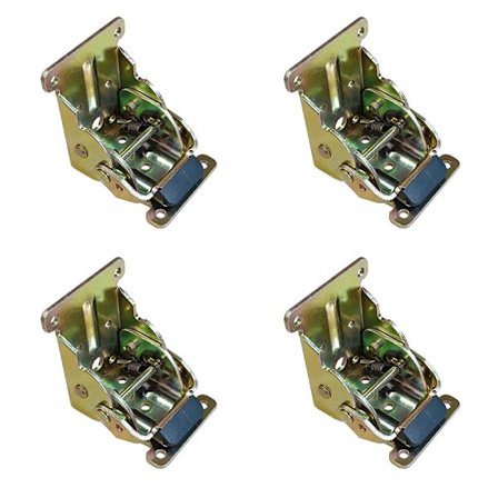 4 stk. Låsende Sammenleggbart Hengsel Selv-låsende Hengsel Metall Stolben Brakett Hengsel Sammenleggbart Bordforlengelsesstøttebrakett