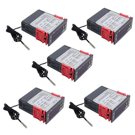 Digital Temperaturkontroller Termostat 5x 220v Stc-1000 med NTC