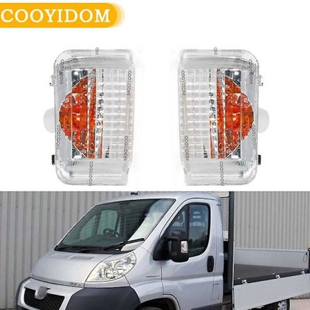 Bil Van Spejl Indikator Til Citroen Jumper Ducato Peugeot Boxer 2006-2014 Lampe Blinker Lens Drej Sibnal Light