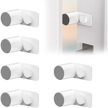 6 stk. Anti-Klem Dørstoppere, Anti-Klem Beskyttelse til Døre og Vinduer, To Åbnings- og Lukkemetoder, Anti-Klem