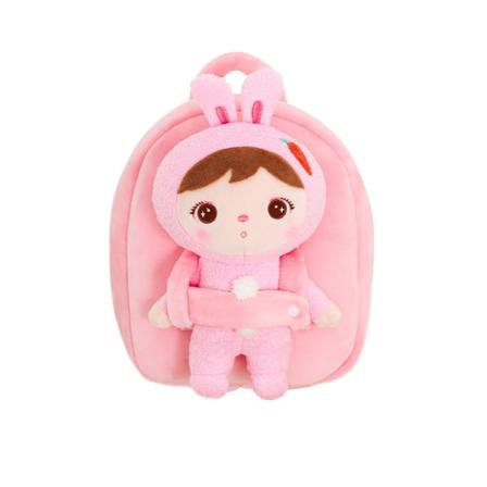 Student Barn Ryggsäck Toddler Skolväska Plysch Perifera derivat Panda Toy Pink Rabbit 25*27cm