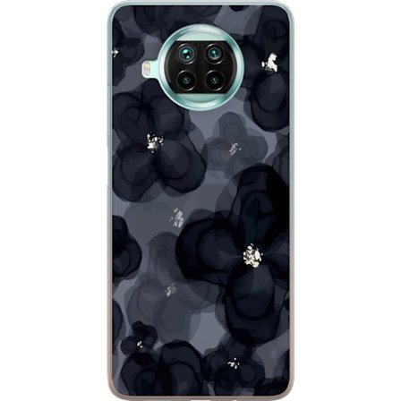 Kompatibelt Mobilskal till Xiaomi Xiaomi Mi 10T Lite 5G Abstrakt mörkt blommönster i svartgrå toner med elegant och dramatisk känsla