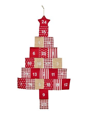 X-Mas Calender Home Decoration Christmas Decoration Christmas Baubles & Tree Accessories Red Noble House