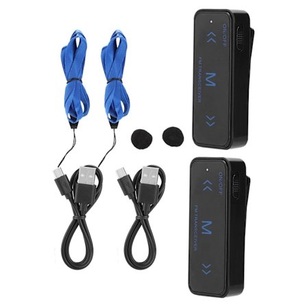 2-vejs Radio Mini Walkie Talkie Intercom med 1-3 km Kommunikationsafstand - Sæt af 2