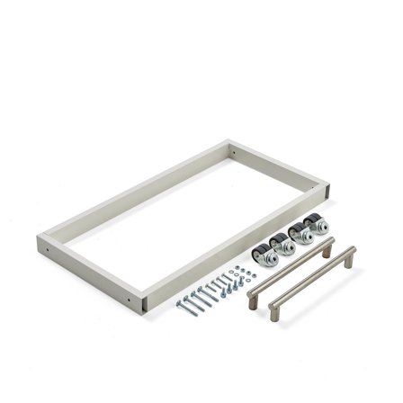 Rollen-Set für Bibliotheksregal STORY, Anbauelement, doppelseitig