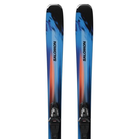 Salomon - All Mountain-Ski-Set, Unisex Stance 84 (and M11) - Azure Blue / Nasturtium / Black