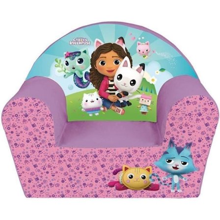 Barnklubbstol GABBY AND THE MAGIC HOUSE - Fun House - Rosa - L.52 x D.33 x H.42 cm