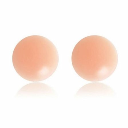 Runda bröstvårtor - Beige Beige one size