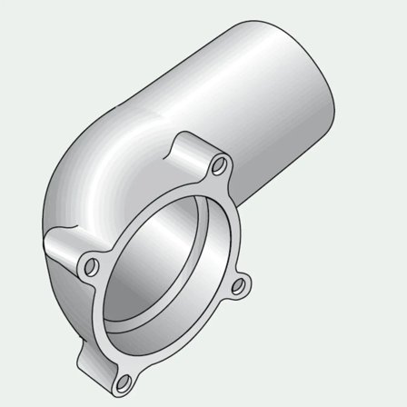 Curva di partenza per scarico sdoppiato