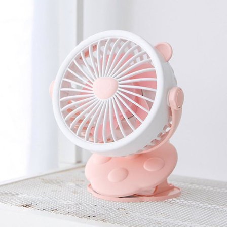 USB-ventilator, Bærbar Klips-på Ventilator USB Genopladelig Til Rejser Barnevogn Udendørs Camping Babyvogn Ventilator Bordventilator
