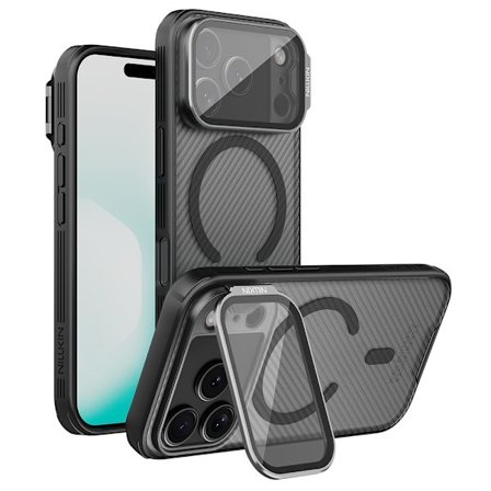 NILLKIN iPhone 17 Pro Camshield Prop Magnetic Series Cover - Sort