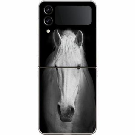Samsung Galaxy Z Flip4 Premium Skal Vit Häst