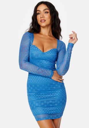 BUBBLEROOM Olina lace bustier dress Blue Klær