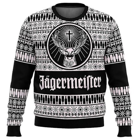 Høst/Vinter 3D Jul Anime Trykk Casual Løs Passform Rund Hals Genser for Menn