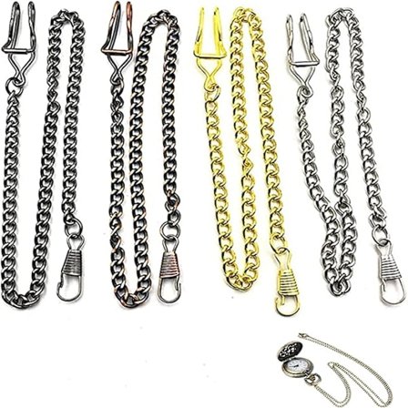 4 Fickurkedja, Fickurkedja till Väst, Vintage Fickur, Klassisk Antik Fickurkedja Presenter, Bälteskedja, Plånbokskedja