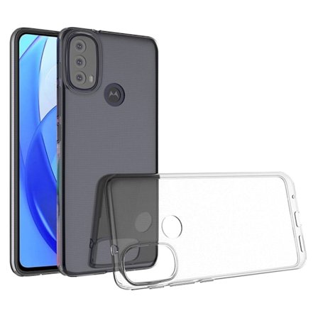 Erittäin ohut läpinäkyvä kotelo Motorola Moto E20:lle