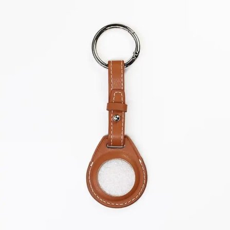 Nøgleringholder i luksuriøst flerfarvet vegansk læder til Apple AirTag, med beskyttende etui