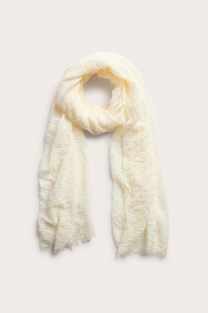 Kappahl | Marszczona chusta Offwhite ONE SIZE | Offwhite