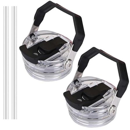 Korvaava kansi Stanley IceFlow -juomapulloon, jossa on Flip Straw, 30oz 20oz, musta