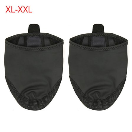 1 par sykkelskotrekk, halv innpakning, sklisikker, vindtett, holder varmen for terrengsykkel og landeveissykkel (svart XL XXL)