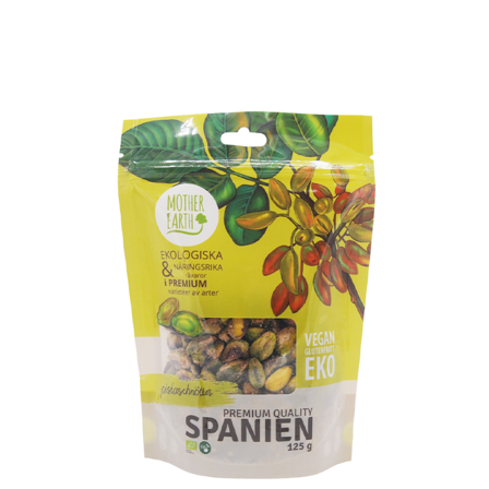 Mother Earth Pistasjnøtter Premium Raw Økologiske 125 g