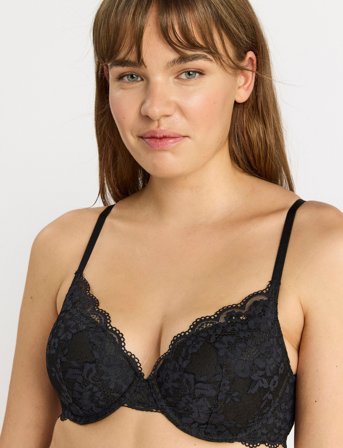 Lindex Bra Lilja Iris Lace - Black - C x 85