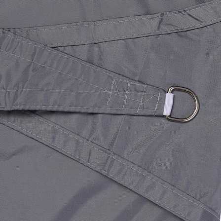 Vedenpitävä purjeen muotoinen aurinkosuoja, aurinkosuoja terassille, puutarhaan, parvekkeelle, polyesterikangas, 250 x 250 cm, harmaa