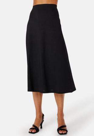 BUBBLEROOM Tobi midi skirt Black Klær