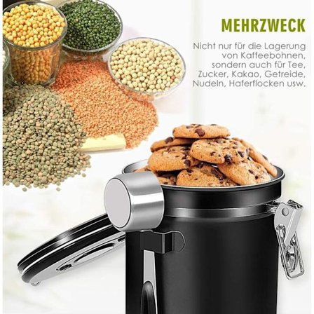 Kaffebokser, forseglede kaffebeholdere, rustfritt stål
