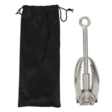 Gribekrog i rustfrit stål med 4 kløer, foldbar krog til bjergbestigning, udendørs overlevelsesværktøj