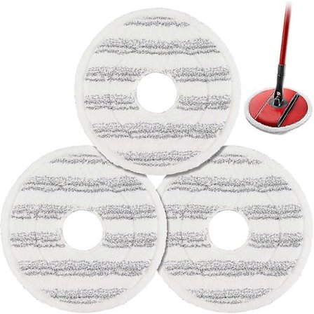 3 stk. Moppe Refill til Vileda Spin And Clean Moppe - Udskiftning af Spin Moppehoved - Vaskbart Genanvendeligt Mikrofiber Moppehoved til Rengøring F[