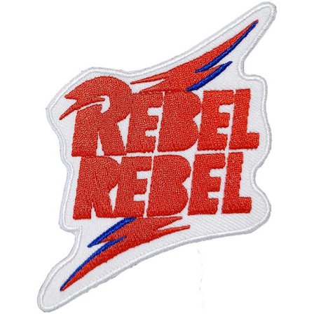 David Bowie Rebel Rebel Strykjärn på lapp En storlek Vit/Röd