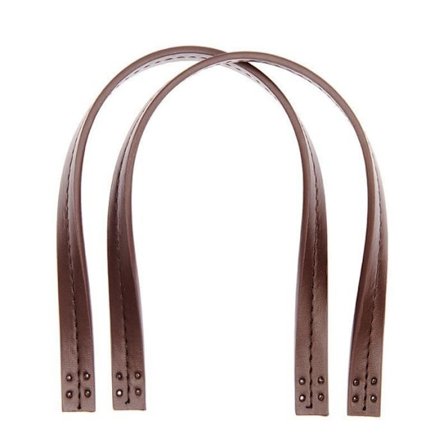 Korta väskhandtag - brunt - 32,5 cm