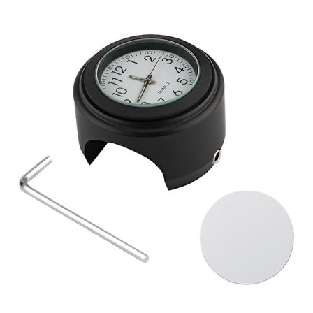 Universal motorcykelstyr ur cykel termometer vandtæt erstatning for motorcykler cykler 22mm-25.4mm 7/8 " "- 1 " " styr sølv skal Black wh...