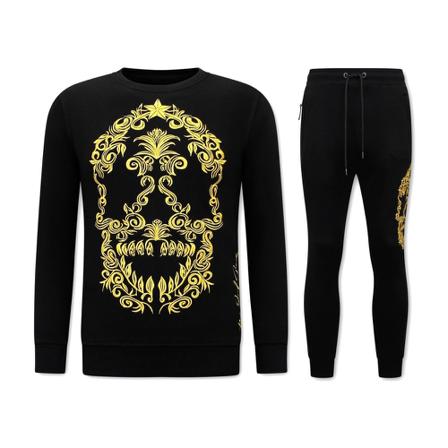 Local Fanatic Skull Embroidery Träningsoutfit Herr - 11-6510Z - Svart svart, Herr, Herr, Storlek: L