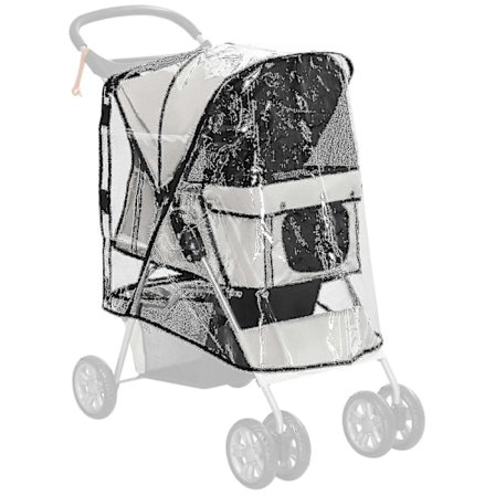 Pawhut Hundeklapvogn Regnslag M/ Bagindgang, Overtræk, Til Hundeklapvogn_xsdxm xi