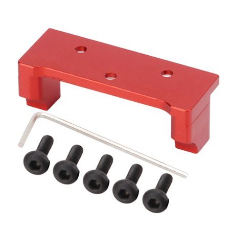 Servo Plate i aluminium metall servofeste for HBX 2098B 1/24 RC Crawler Car Upgrade Part Rød