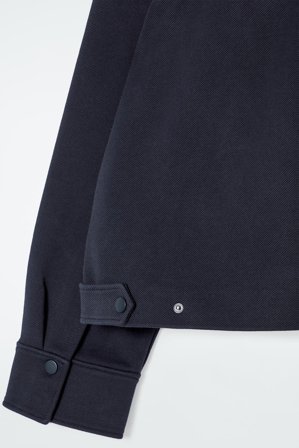 COS Femme Veste Workwear Silhouette Trapèze in Bleu