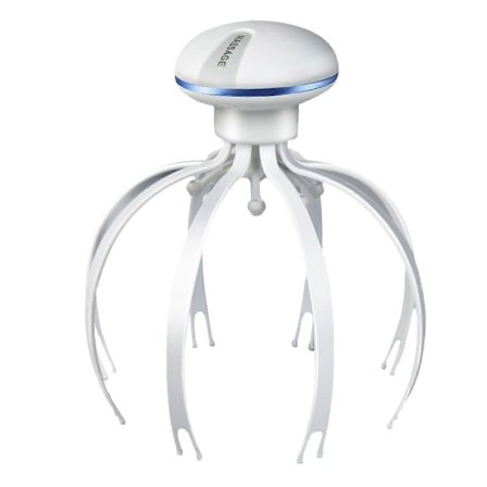 Elektrisk blæksprutte hovedmassager, trådløs hovedbundsmassage, afslappende stresslindring, blæksprutteklo, dual-use