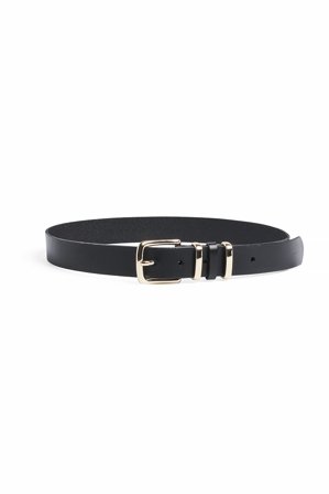 Premium Selection Squared Buckle Leather Belt - Lædervarer - Sort - Large/X-Large