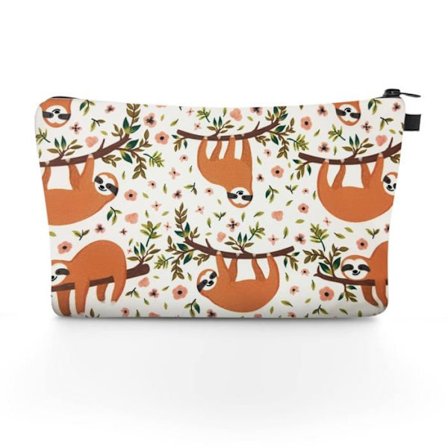 Lille makeup taske til håndtaske, Mini kosmetiktaske til kvinder og piger, rejsepose (orange)