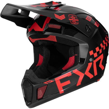 Casque Cross FXR Clutch Gladiator Rouge Nuke XL