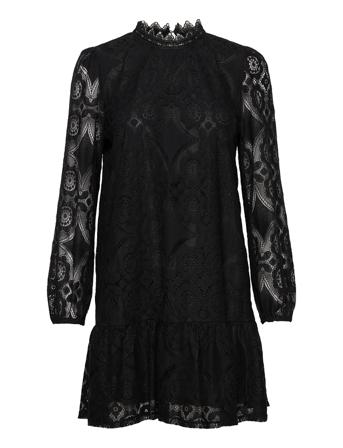 Onlmatilda L/S Lace Dress Wvn Black ONLY