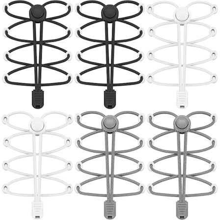 Joustavat kengännauhat pikalukituksella, 6 paria kengännauhoja ilman nauhoja, urheilukengännauhat ilman nauhoja, slip-on pikalukitus