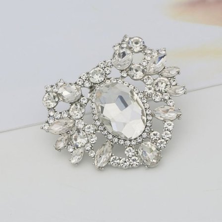 1 stk Skoclips Skinnende dekorative klips HVID